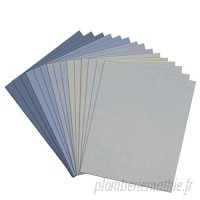 Akrcheft Lot de 15 feuilles de papier abrasif sec 800 1500 3000 5000 7000 grain 230 x 280 mm 9 x 11 pouces B07Q716NH2